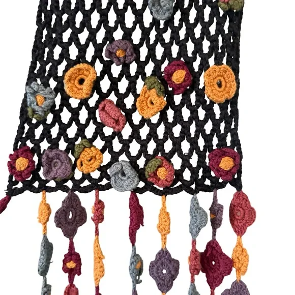 Rare Vintage Vivienne Tam Crochet Scarf - Picture 9 of 14